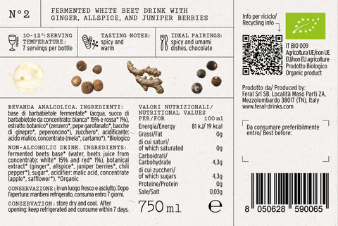 Feral N.2 | White beet Ginger Allspice - 0% alcohol